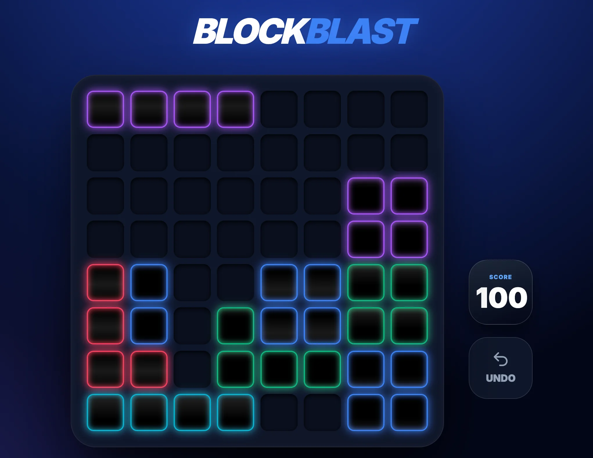Screenshot of Block Blast: Block puzzle where you place pieces to clear rows and columns. Addictive Tetris-meets-Sudoku logic — a free alternative to Block Blast, 1010!, and Woodoku.
