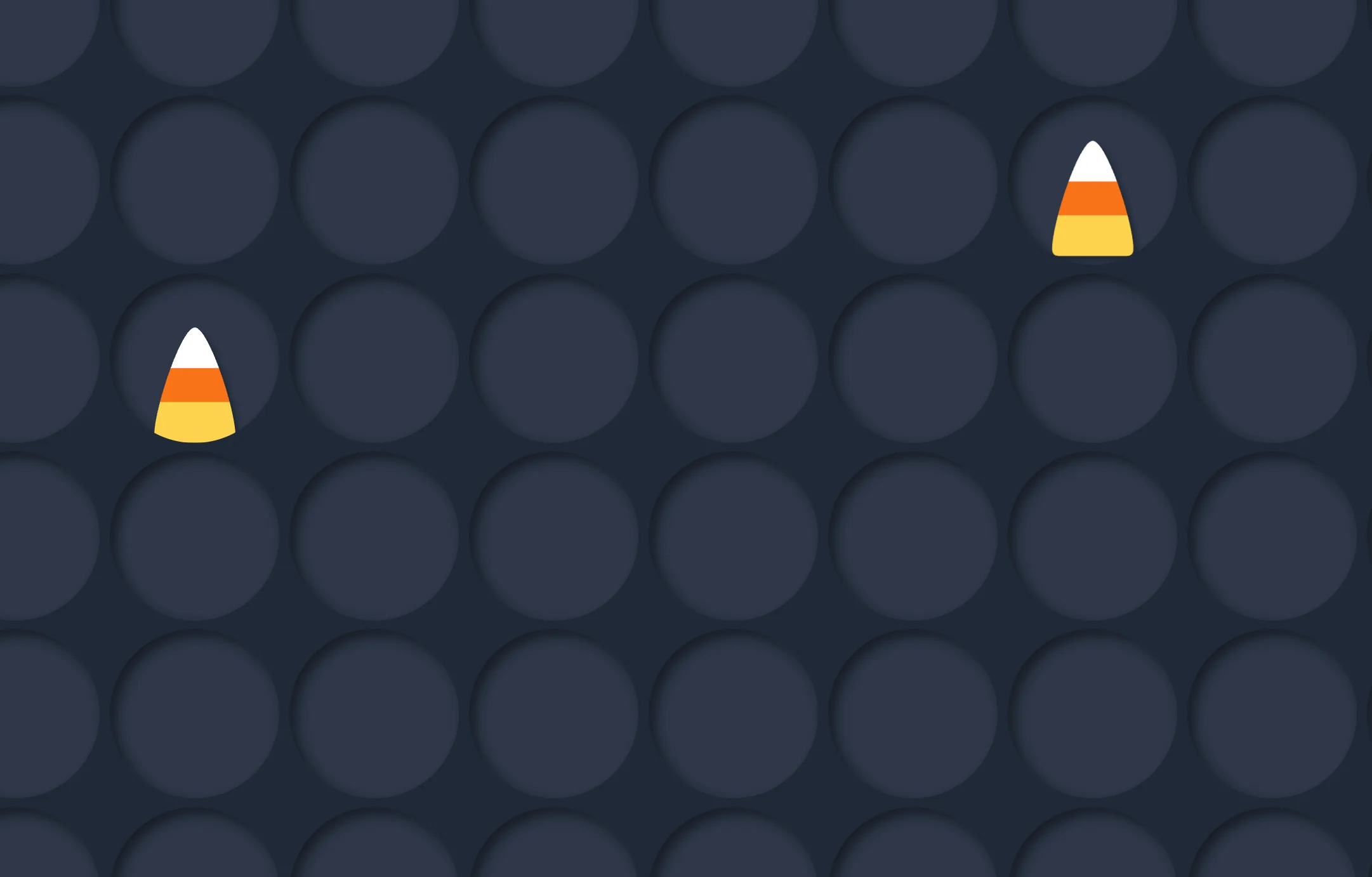 Screenshot of Candy Corn Smash: Halloween whac-a-mole with candy corn targets. Smash seasonal sweets against the clock — a quick reflex arcade game for spooky season.