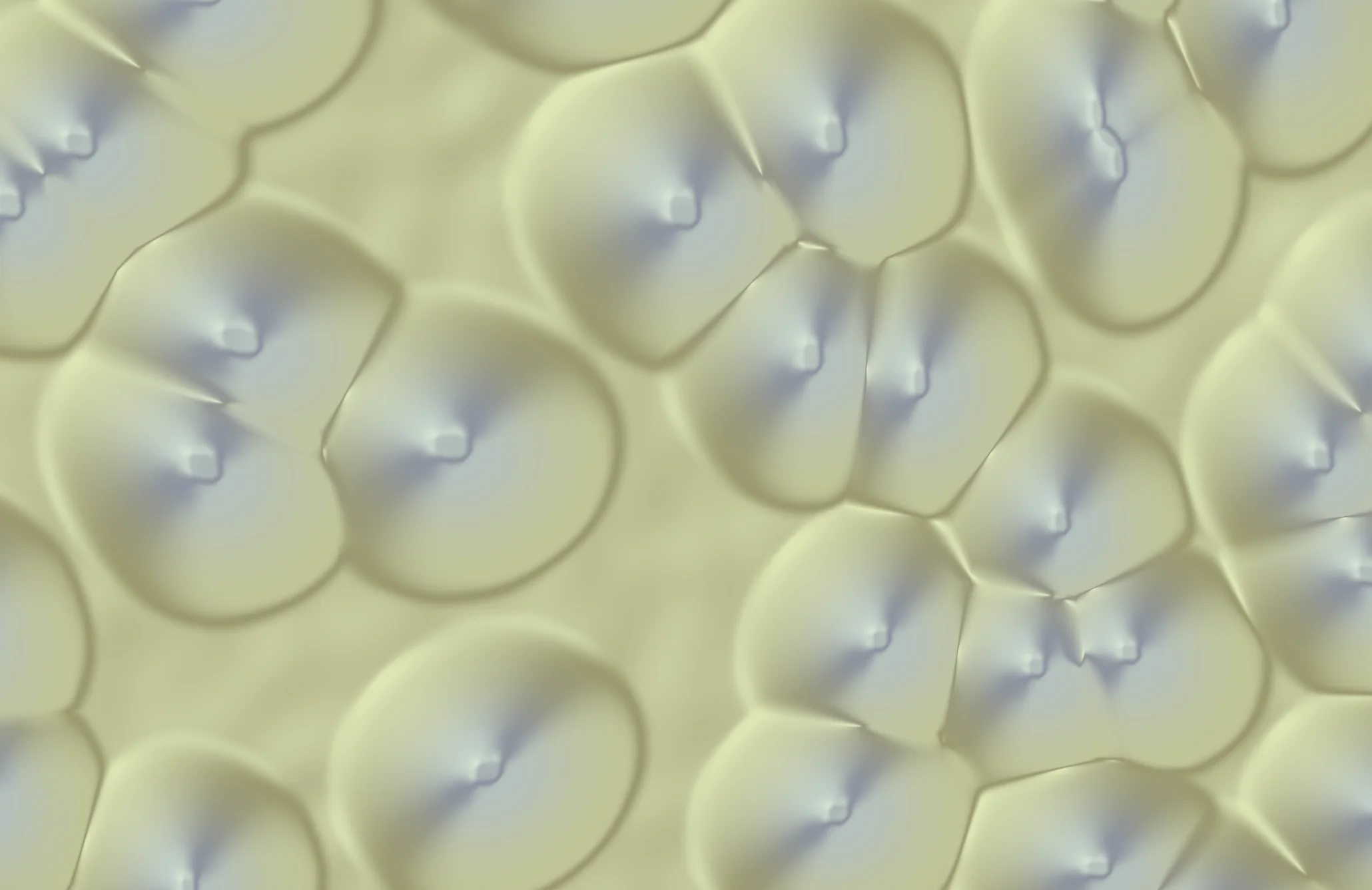 Screenshot of Cell Soul: Organic atmospheric cell generator. Cellular structures emerge and evolve — a meditative visualization of reaction-diffusion and Voronoi-based morphogenesis.