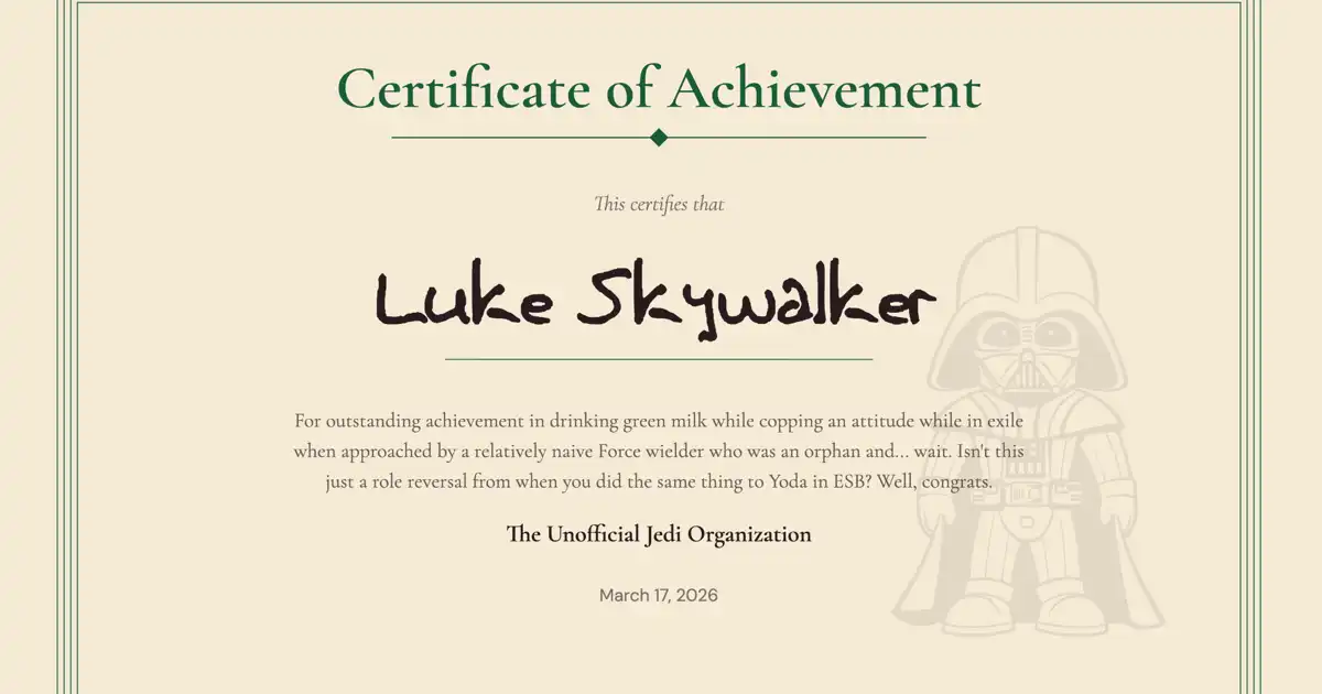 Screenshot of CertificateCrafter: Certificate, diploma, and award maker with ornate borders, gold seals, batch name generation, and custom font support — a free Canva certificate alternative.