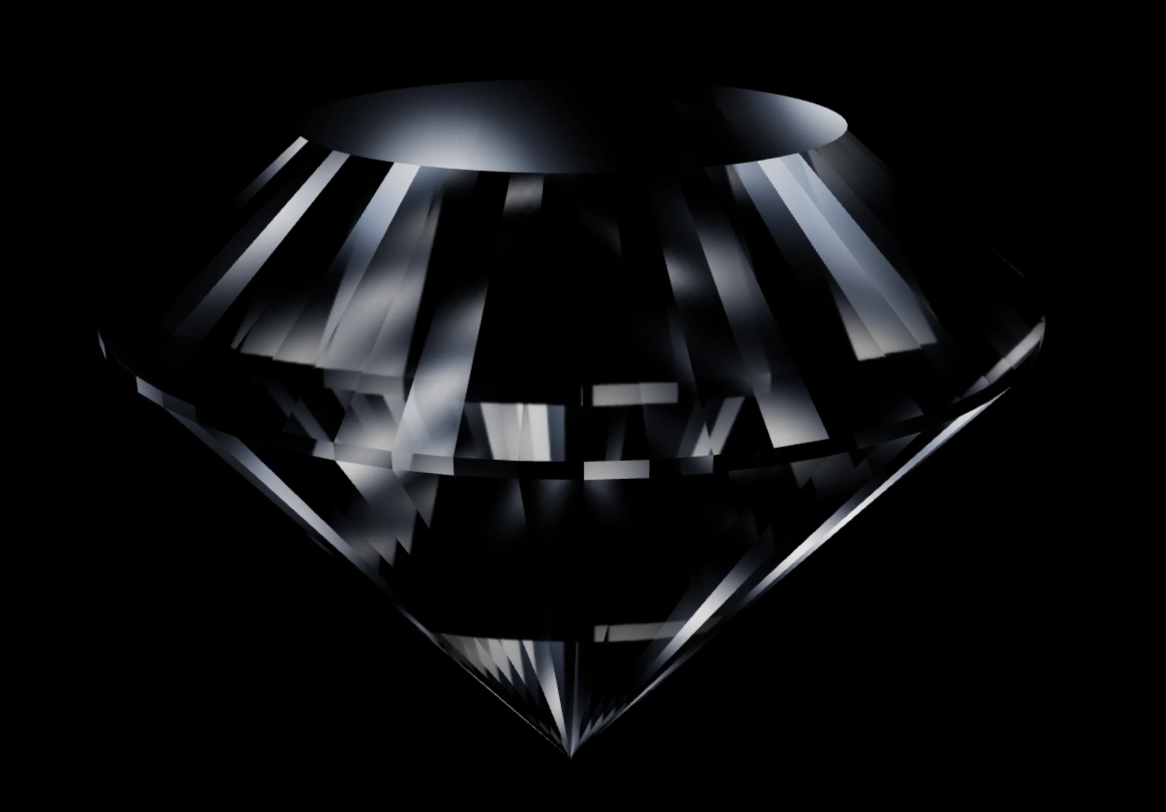 Screenshot of Diamond Studio: 3D diamond viewer with physically-based rendering. Visualize and compare diamond cuts with realistic light simulation — a gemological analysis tool.