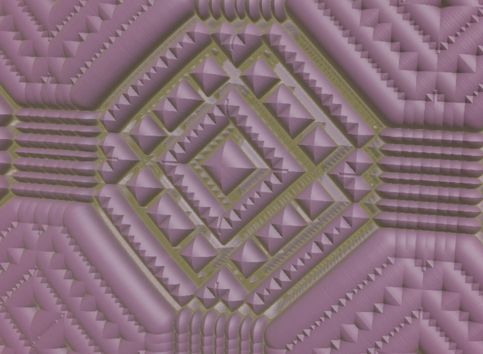 Screenshot of Fractal Mantle: Raymarching fractal explorer. Navigate geometric variations and mathematical landscapes — a free 3D fractal renderer like Mandelbulb 3D, running in WebGL.