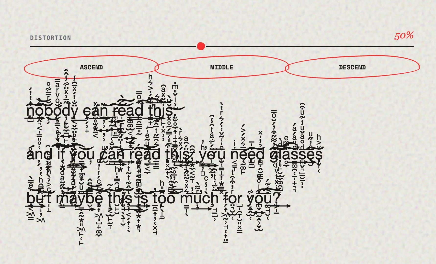 Screenshot of Messy Text: Zalgo text generator. Transform normal text into chaotic glitched unicode — create creepy, distorted characters for social media. A free Zalgo alternative.
