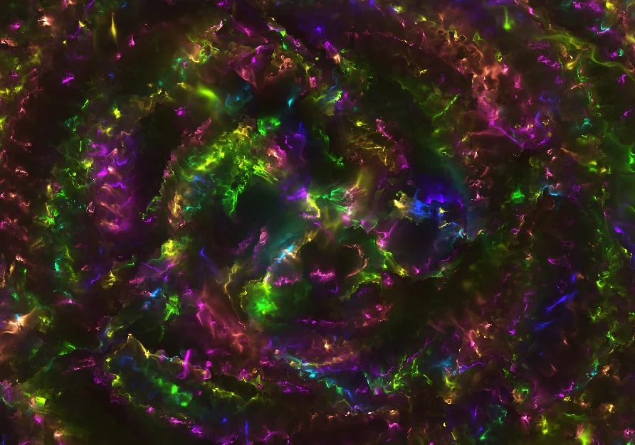 Screenshot of Space Rose: Cosmic nebula art generator. Create swirling space formations with parametric controls — procedural astronomical visuals inspired by Hubble and Webb imagery.