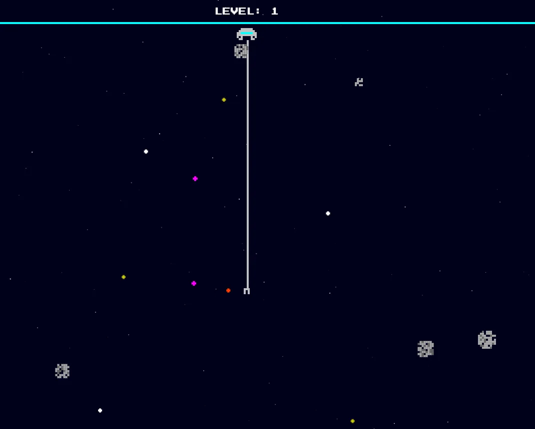 Screenshot of Starlight Angler: Space fishing arcade game — hook stars and dodge asteroids in zero gravity. A cosmic twist on fishing mechanics with unique celestial catch-and-release gameplay.